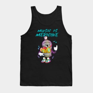 Cool Cartoon Music Graffiti Tank Top